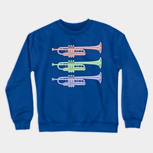 RGB Color Half-tone Trumpets Crewneck Sweatshirt